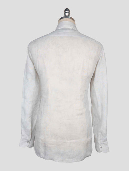 Kiton Gray Linen Shirt