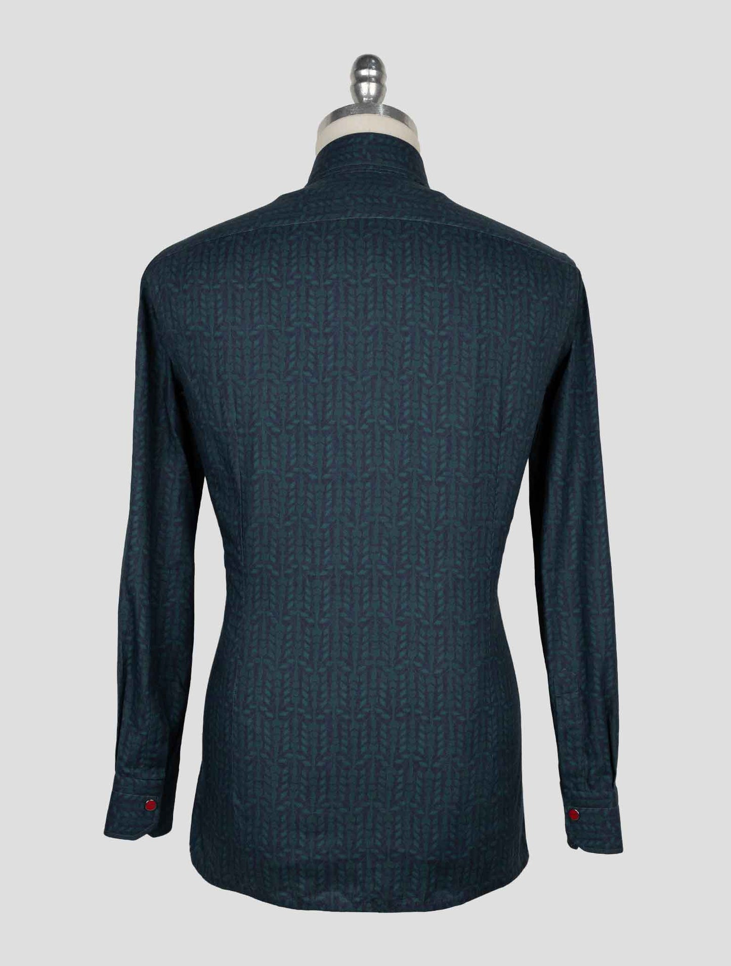 Kiton Blue Green Cotton Shirt