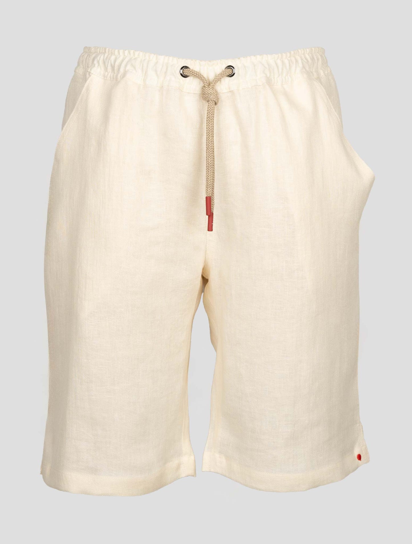 Kiton Beige Linen Short Pants