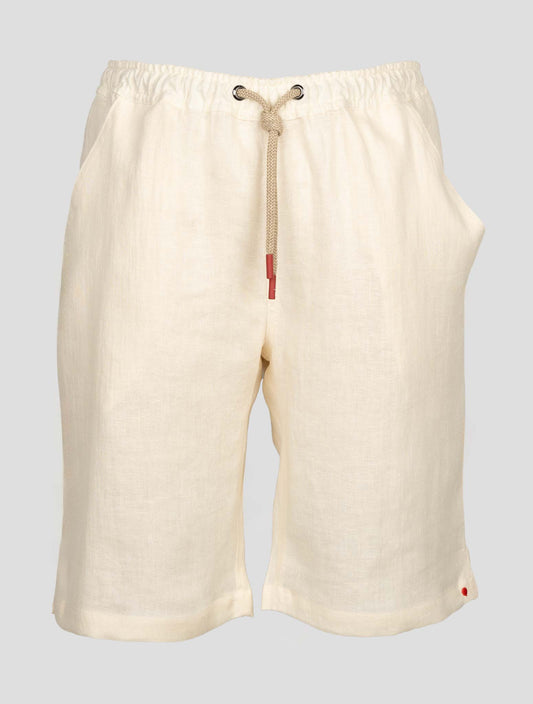 Kiton Beige Linen Short Pants