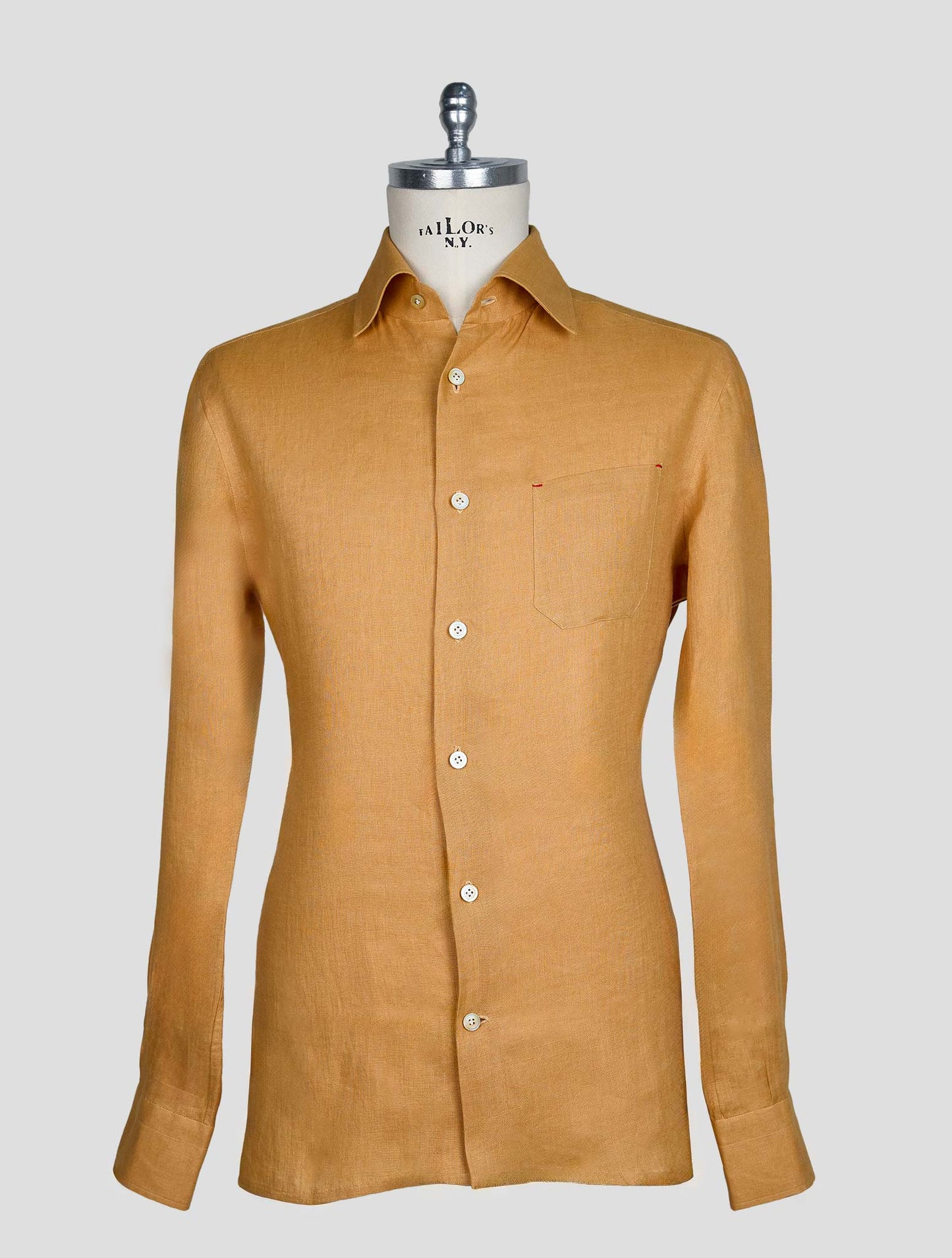 Kiton Yellow Linen Shirt