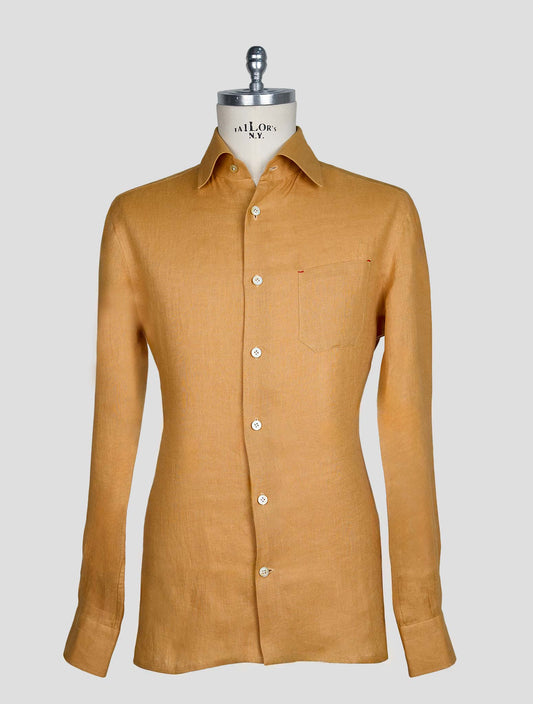 Kiton Yellow Linen Shirt