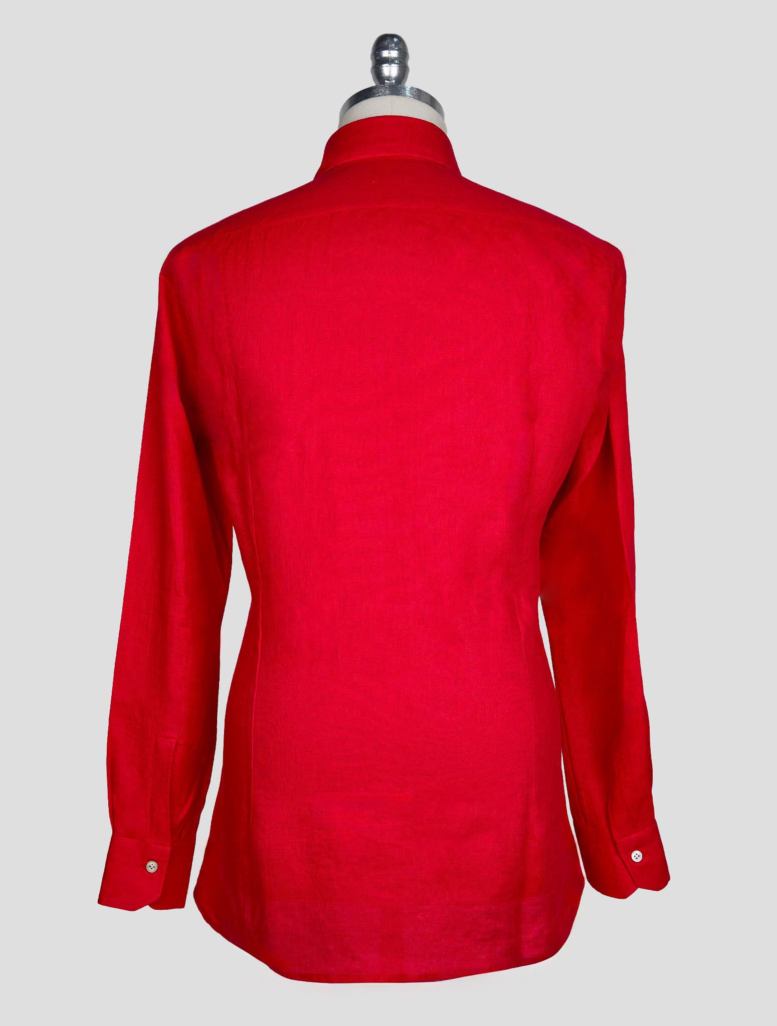 Kiton Red Linen Shirt