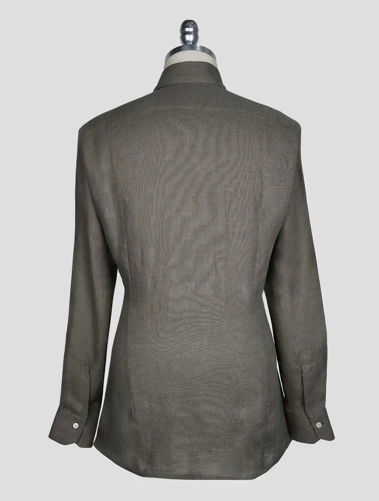 Kiton Gray Linen Shirt