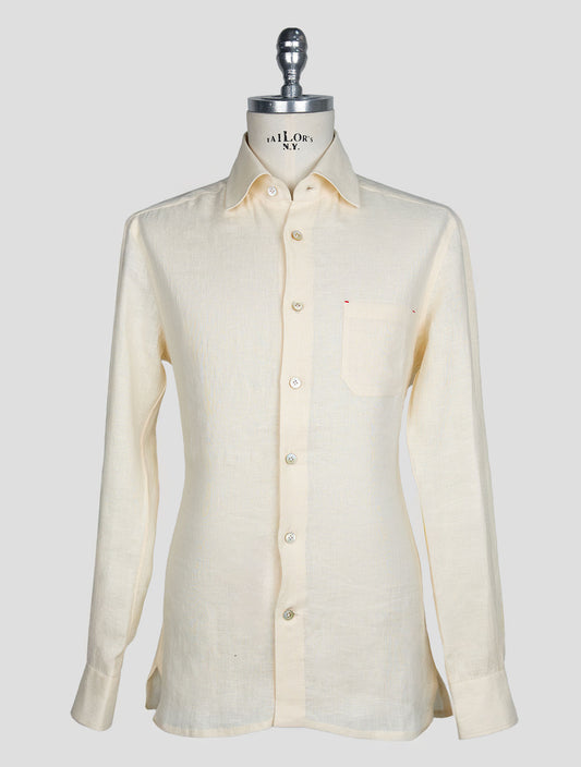 Kiton Beige Linen Shirt