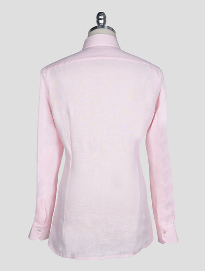 Kiton Pink Linen Shirt