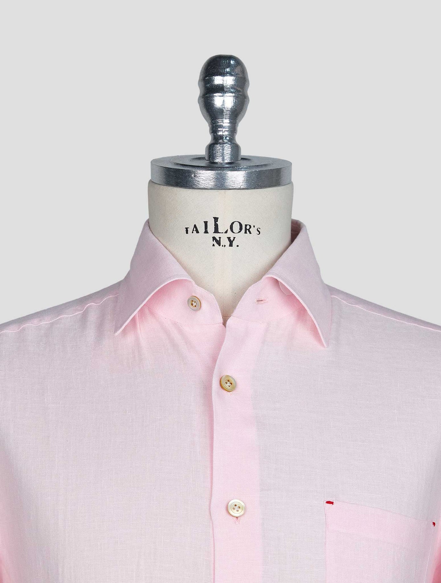 Kiton Pink Linen Shirt