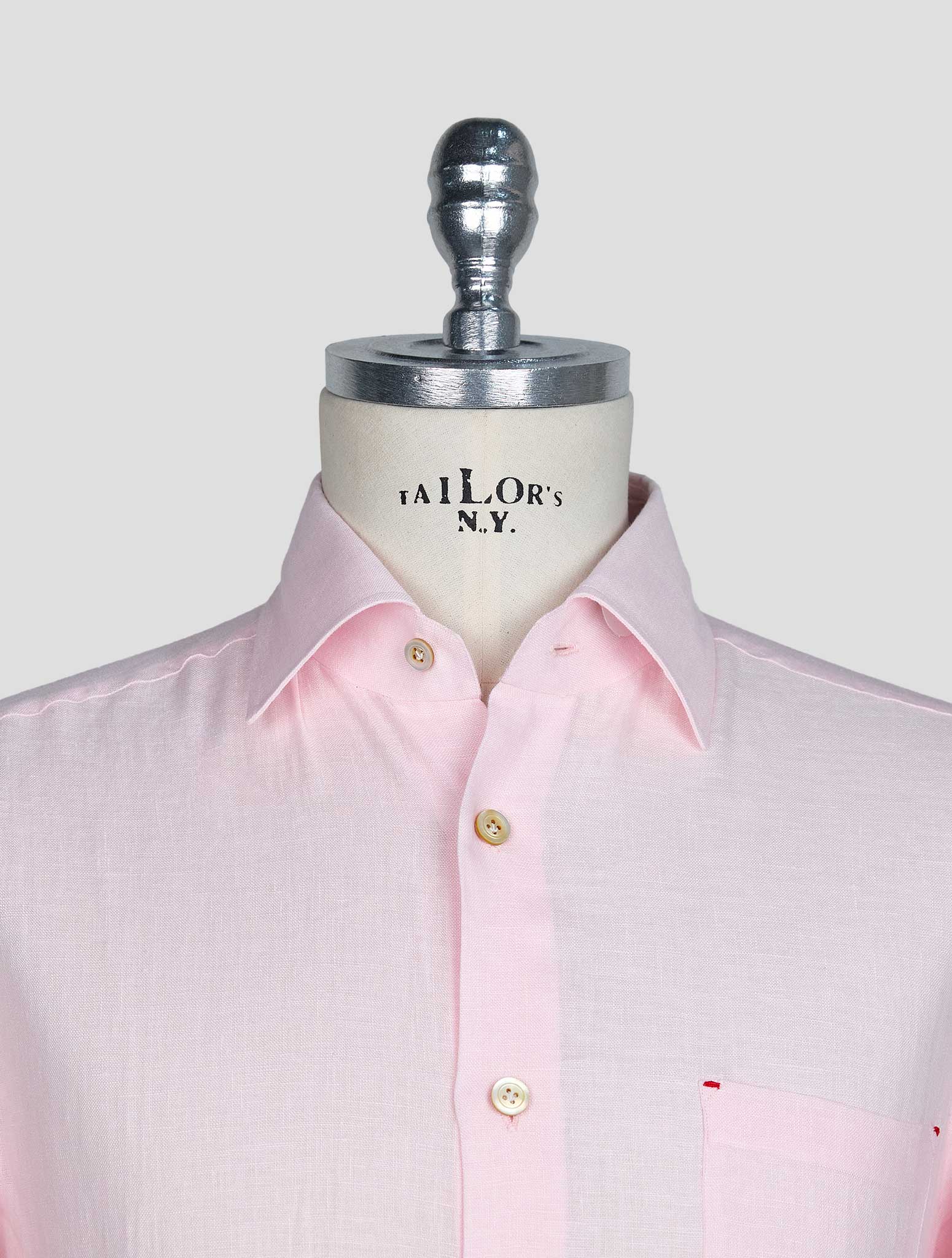 Kiton Pink Linen Shirt