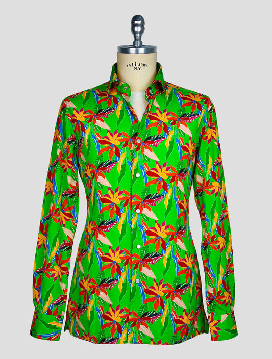 Kiton Multicolor Cotton Shirt