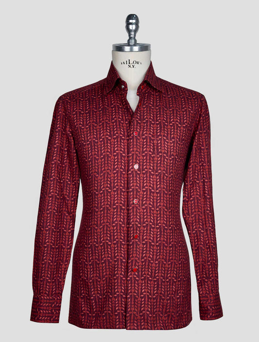 Kiton Red Cotton Shirt