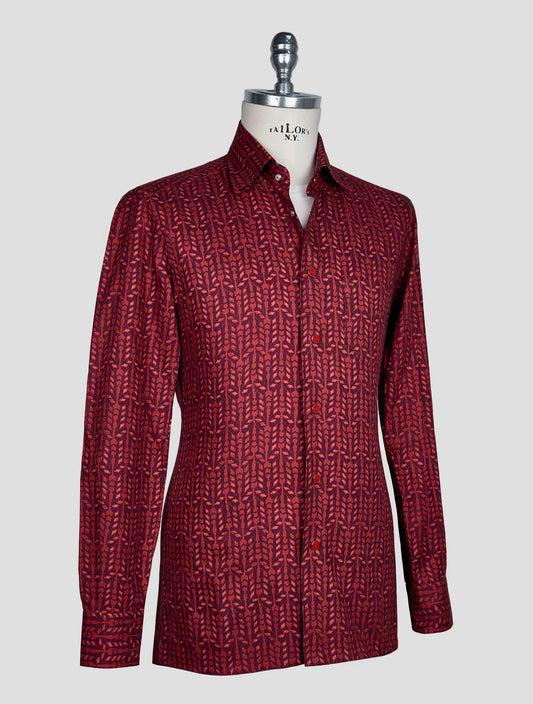Kiton Red Cotton Shirt