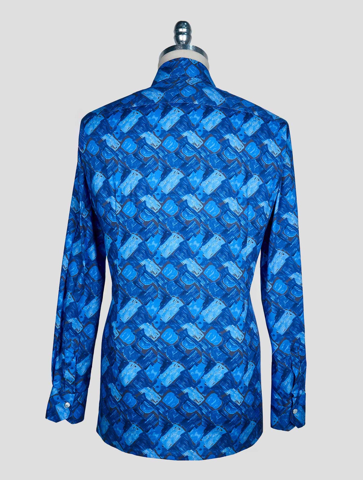 Kiton Blue Cotton Shirt