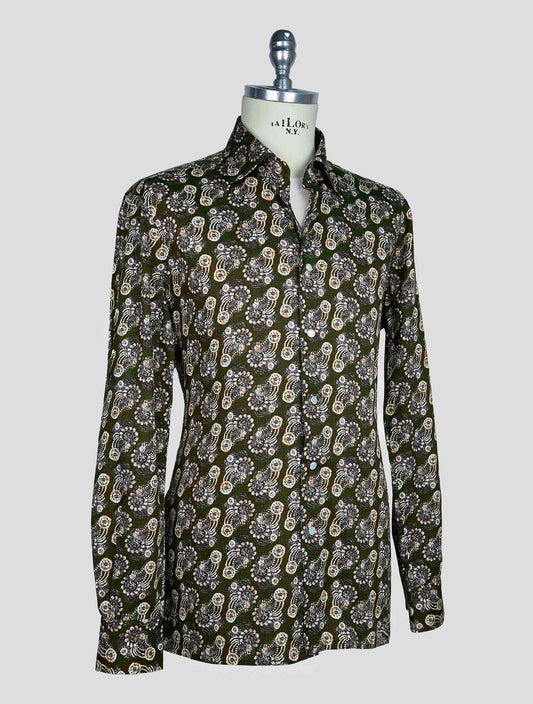 Kiton Multicolor Cotton Shirt