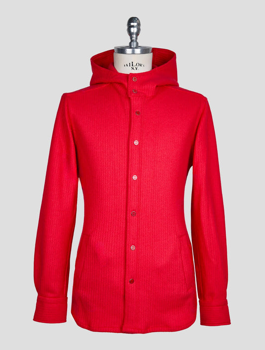 Kiton Red Wool Pa Shirt Mariano