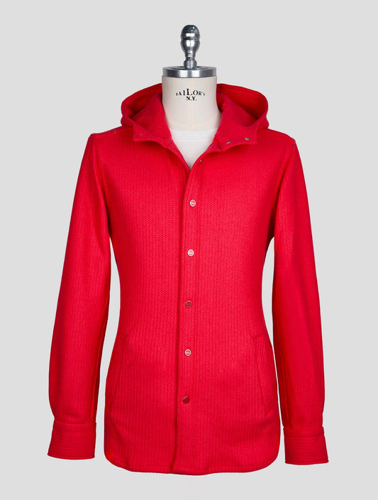 Kiton Red Wool Pa Shirt Mariano