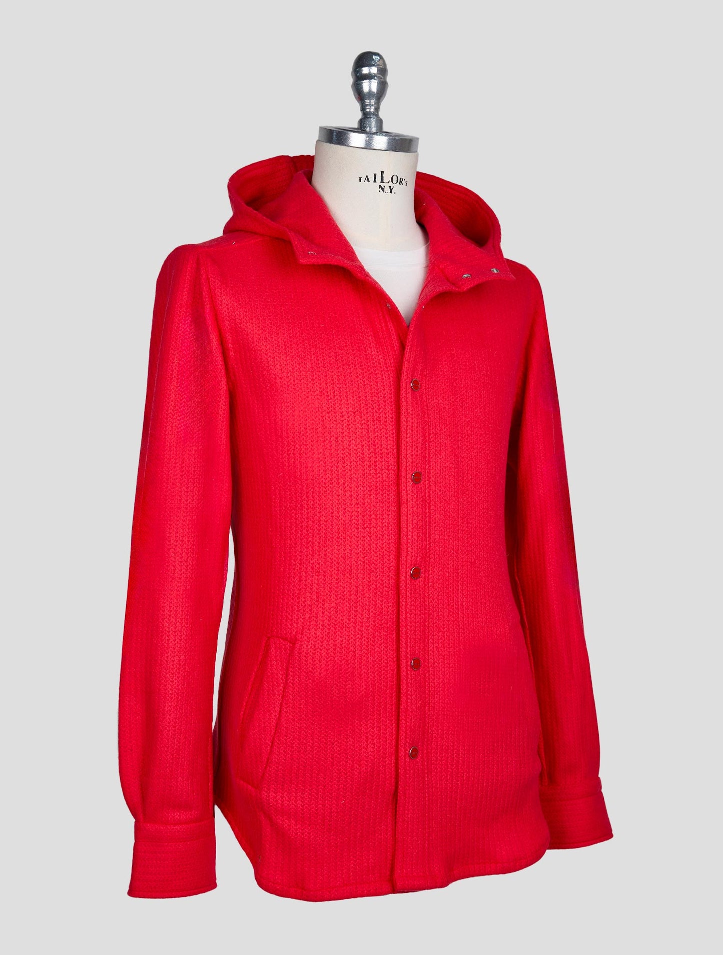 Kiton Red Wool Pa Shirt Mariano