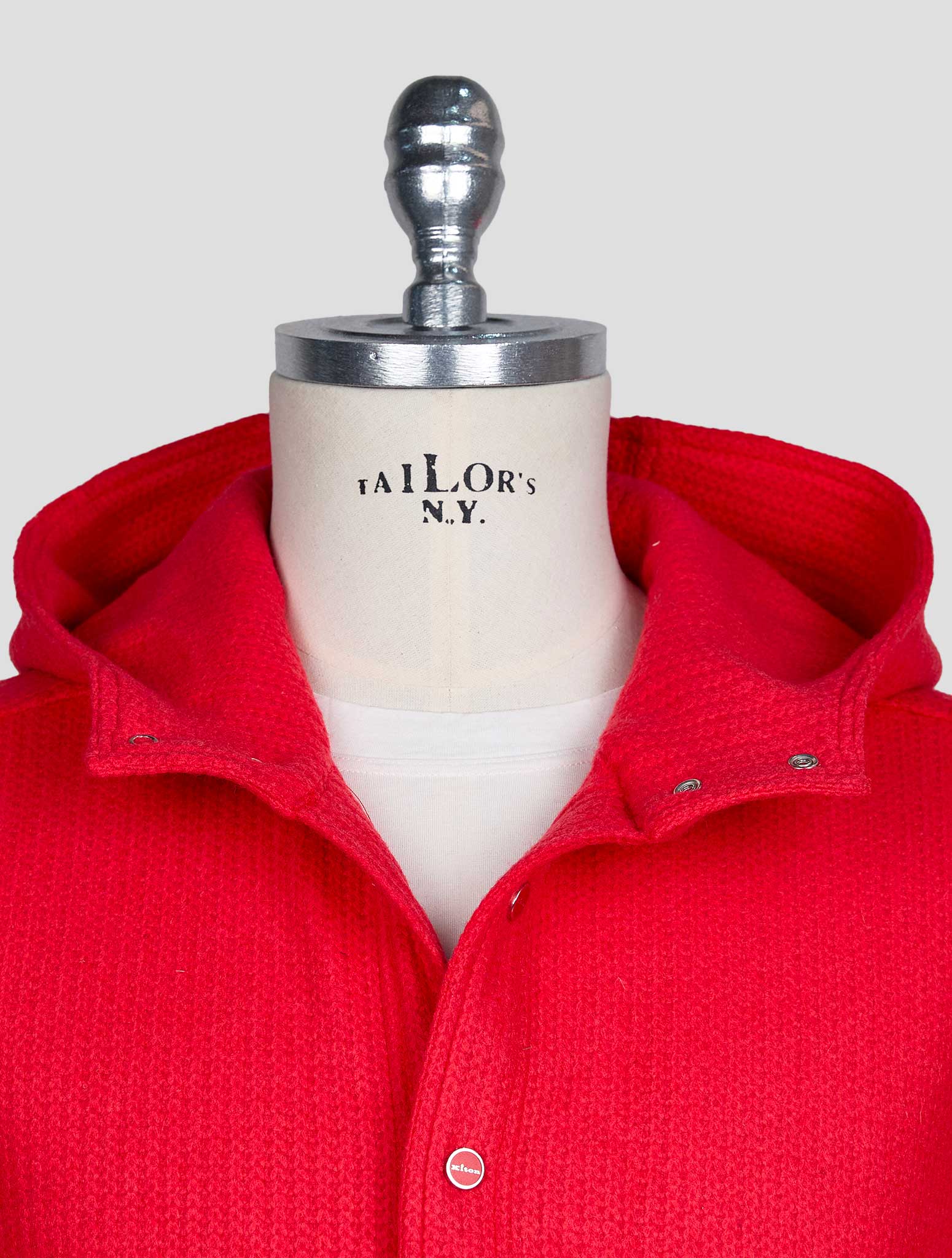 Kiton Red Wool Pa Shirt Mariano
