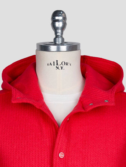 Kiton Red Wool Pa Shirt Mariano