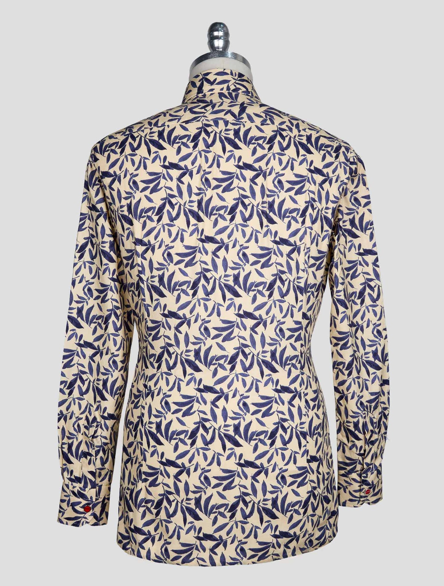 Kiton Beige Blue Cotton Shirt