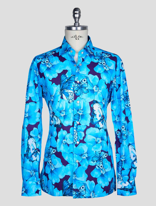 Kiton Light Blue  Cotton Shirt