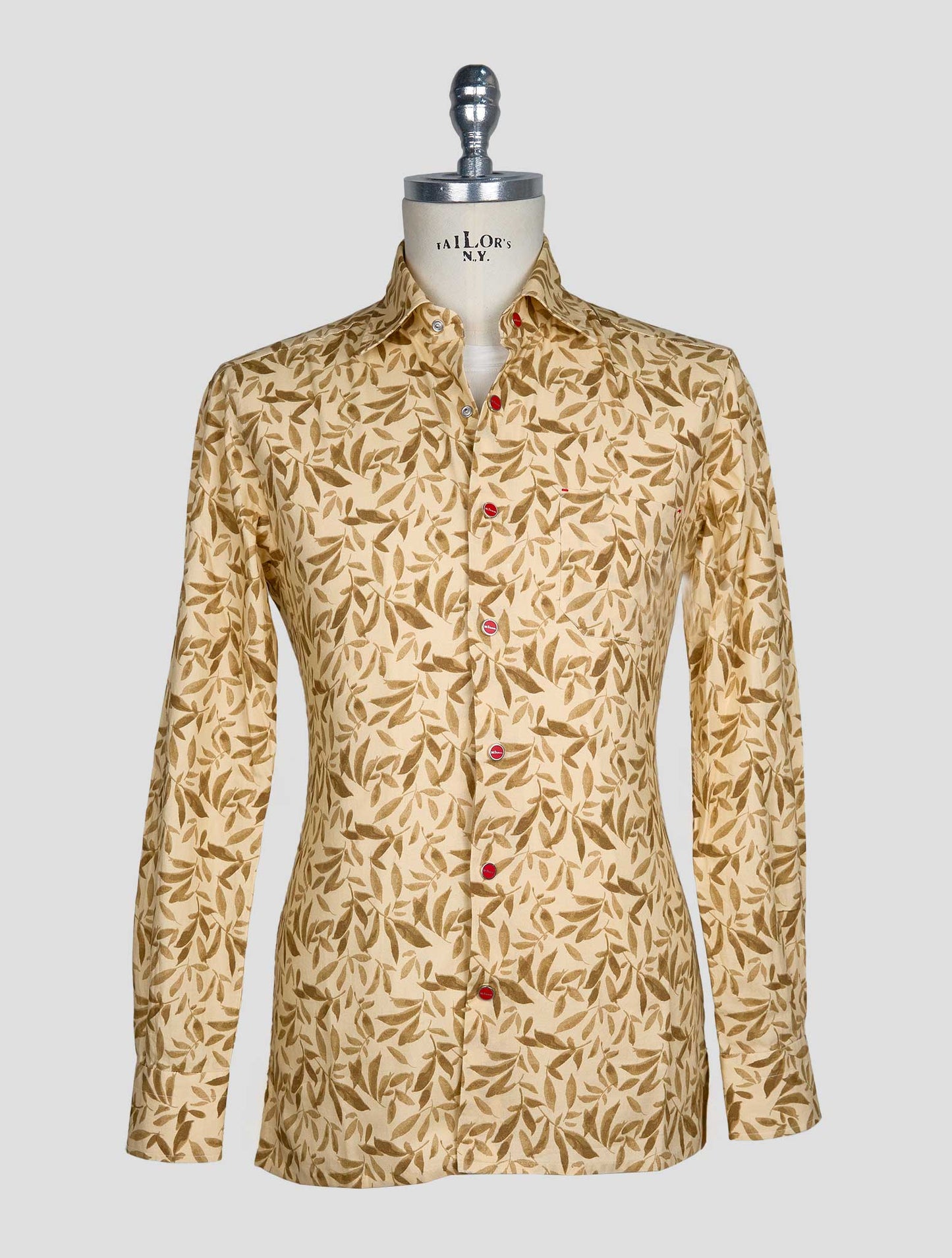 Kiton Beige  Cotton Shirt