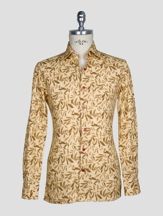 Kiton Beige  Cotton Shirt