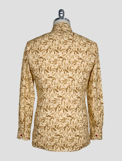 Kiton Beige  Cotton Shirt