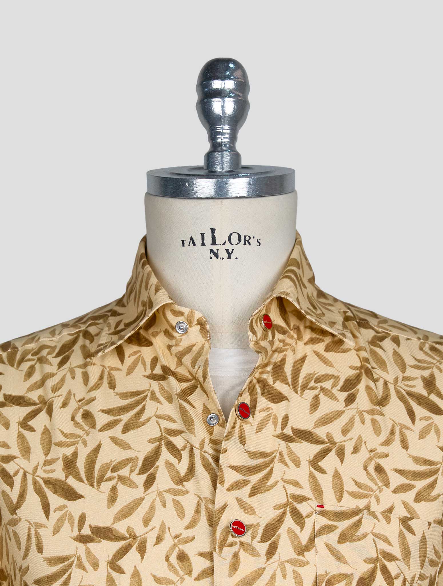 Kiton Beige  Cotton Shirt