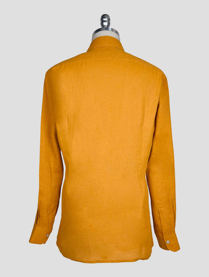 Kiton Light Brown Linen Shirt