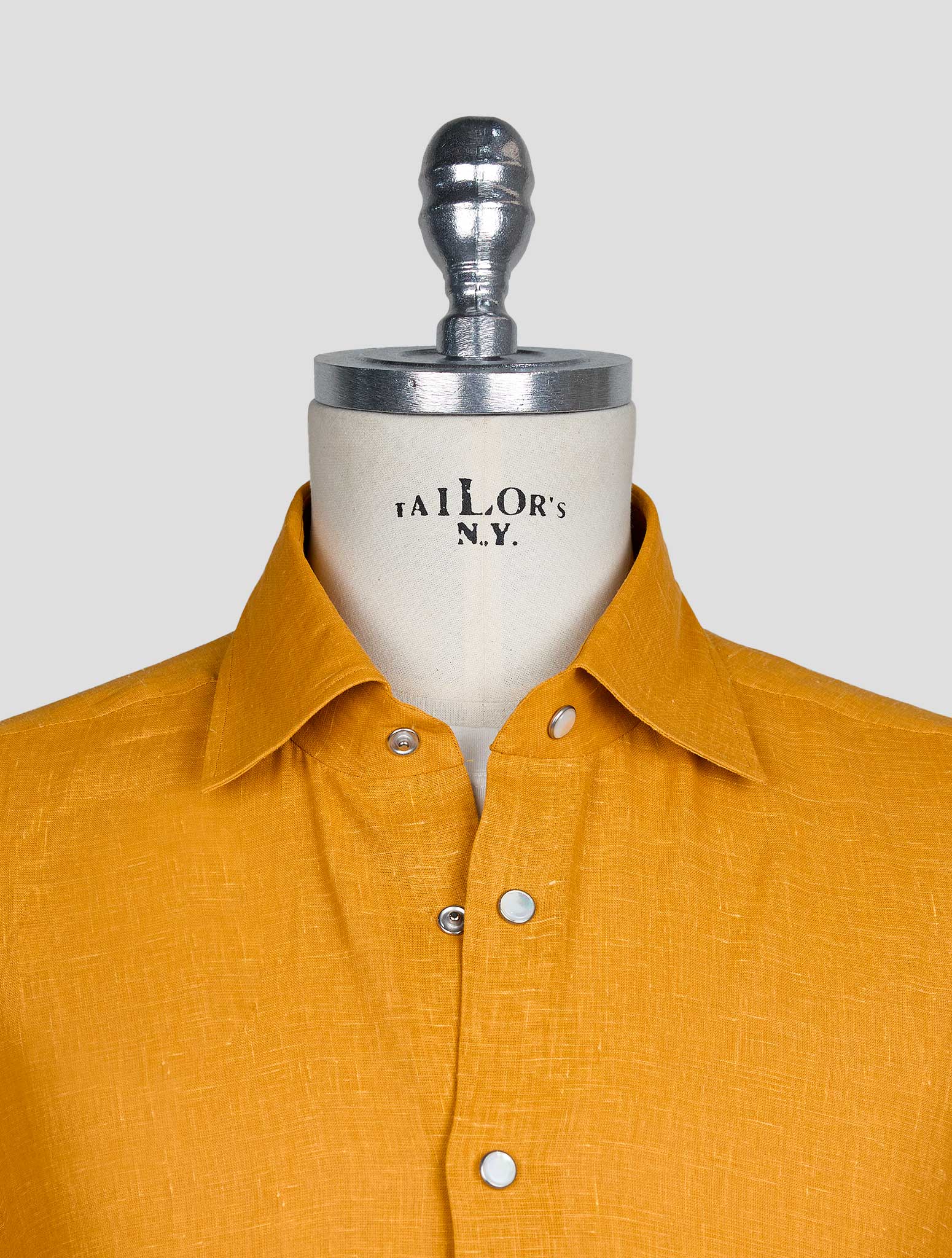 Kiton Light Brown Linen Shirt