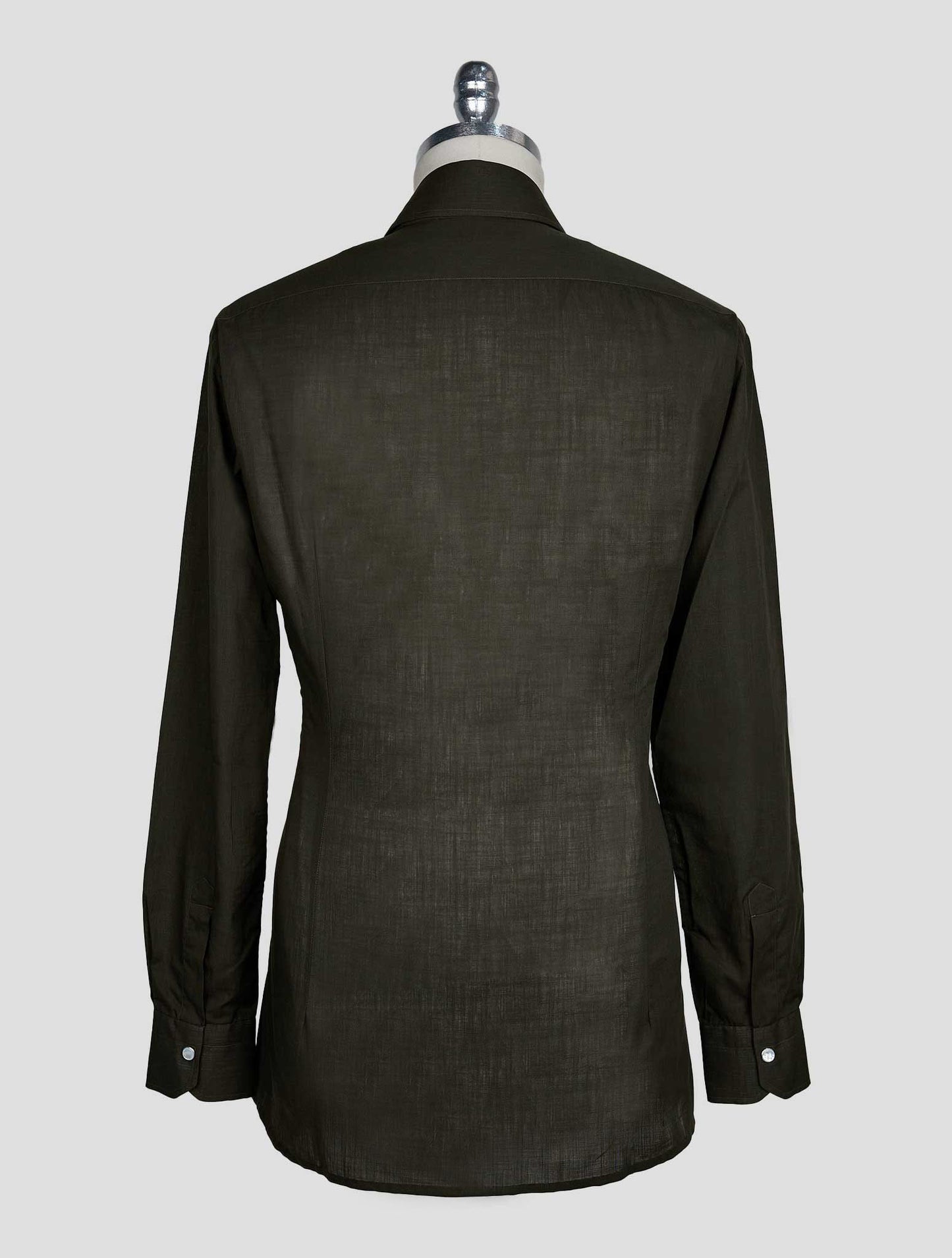 Kiton Dark Green Cotton Shirt