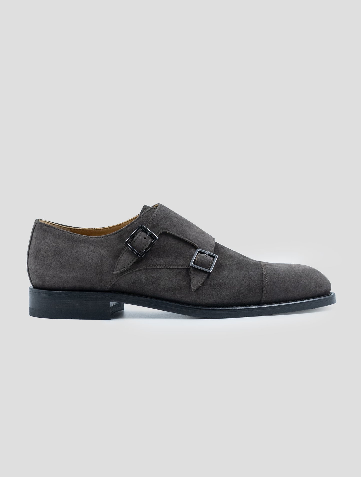 Kiton Gray Leather Suede Dress Shoes