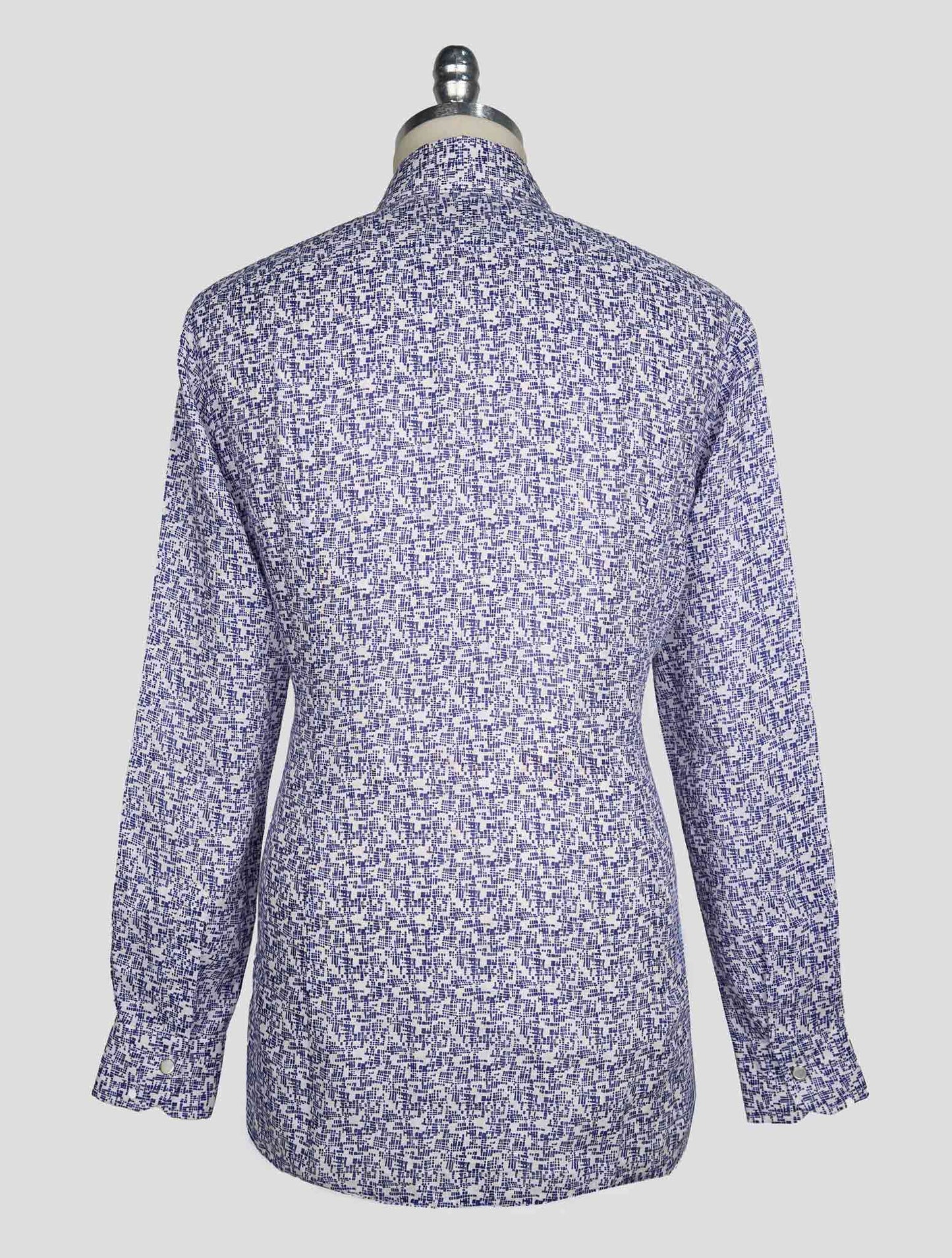 Kiton Blue White Linen Shirt