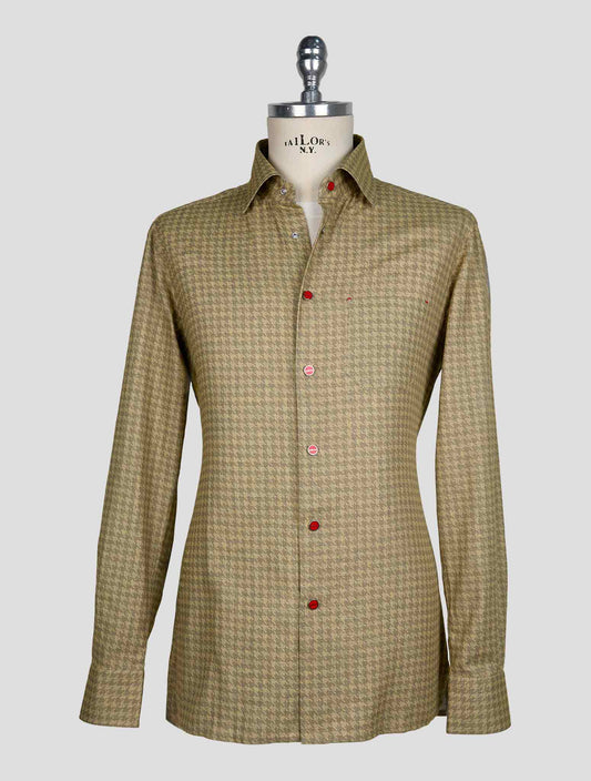 Kiton Green Cotton Shirt