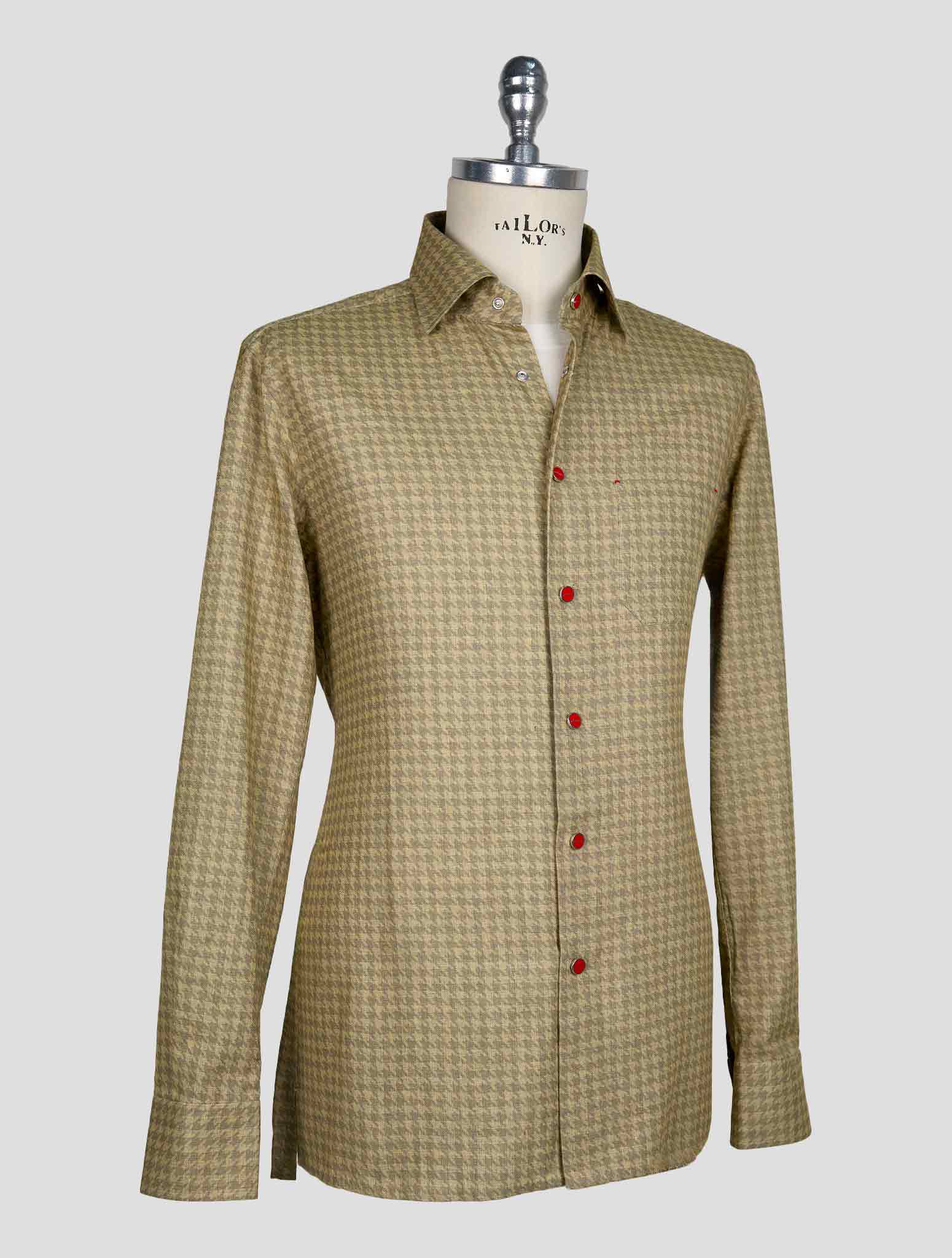 Kiton Green Cotton Shirt