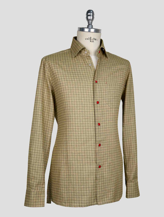 Kiton Green Cotton Shirt