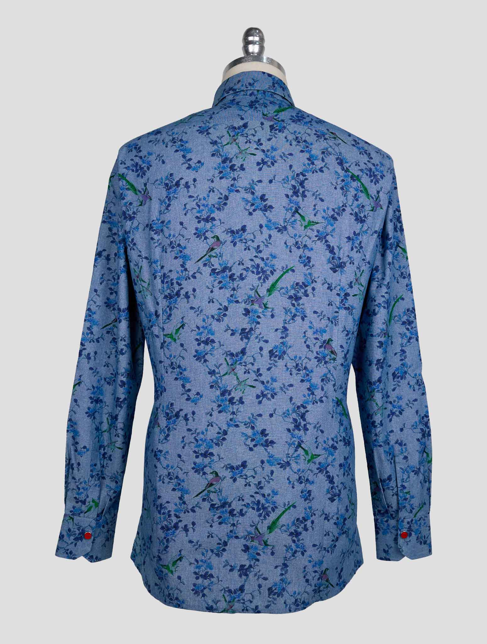 Kiton Blue Cotton Shirt