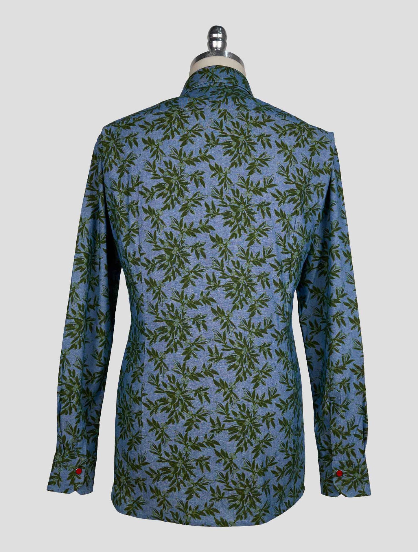 Kiton Light Blue Green Cotton Shirt