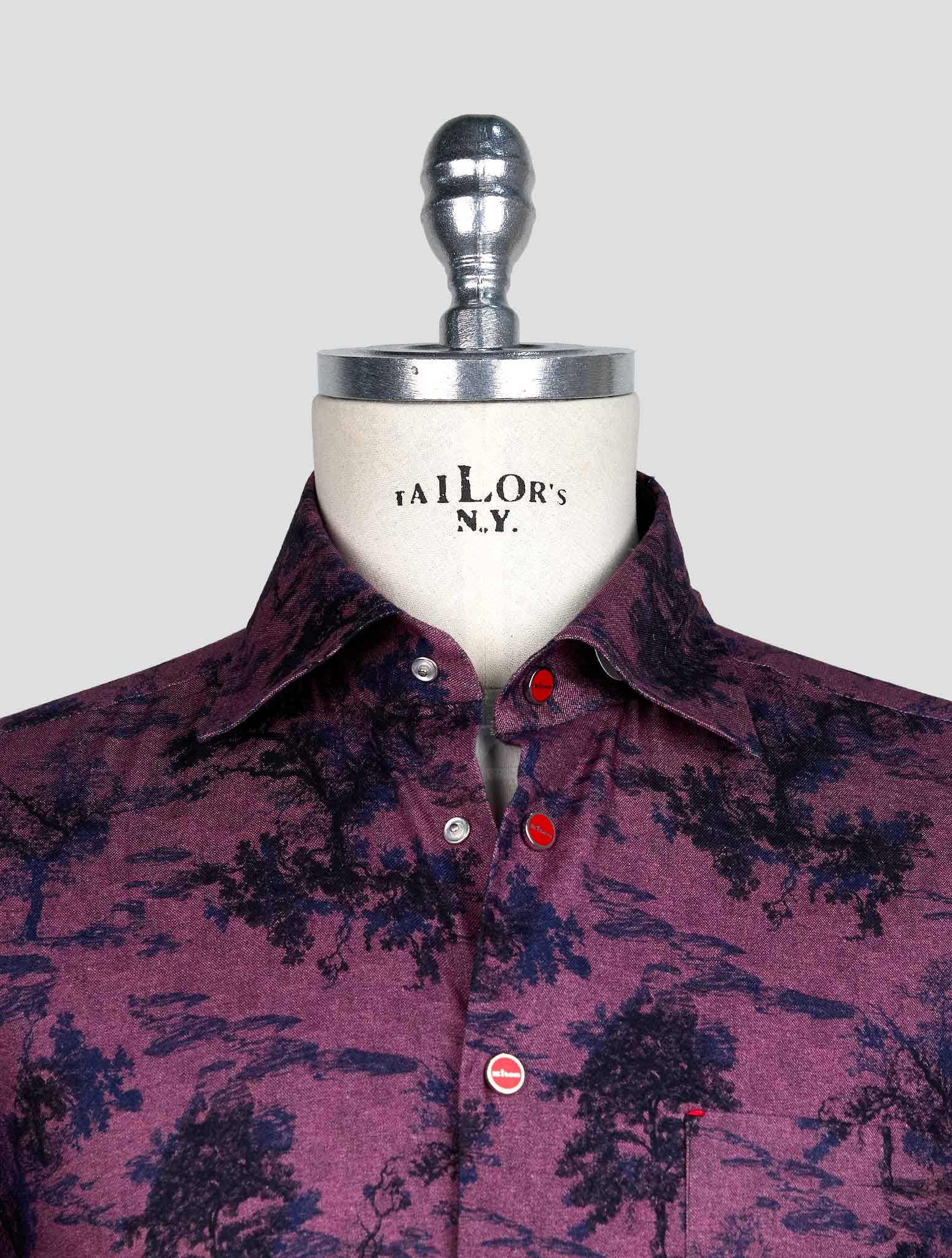 Kiton Violet Cotton Shirt