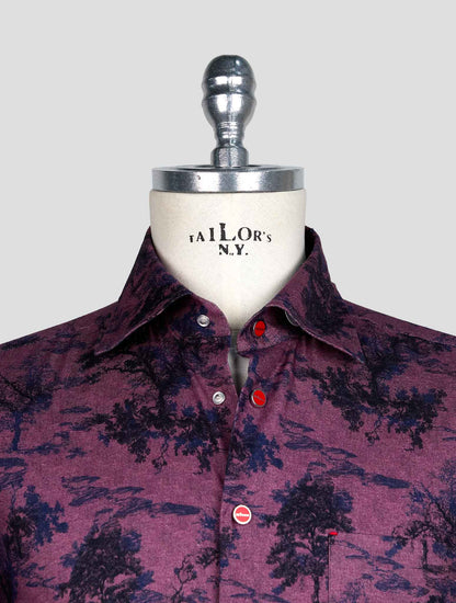 Kiton Violet Cotton Shirt