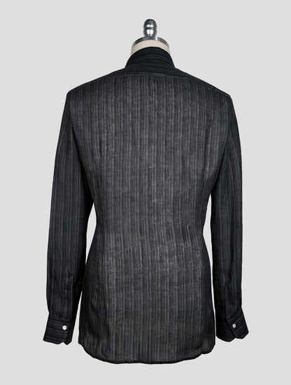 KITON GRAY LINEN SHIRT