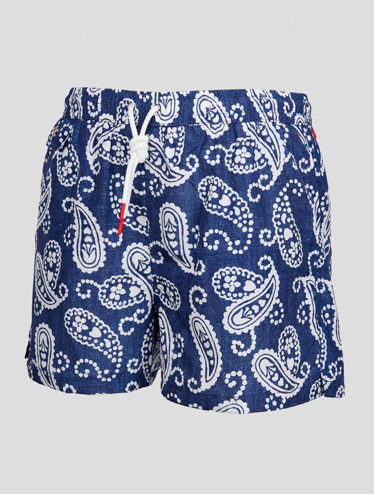 Blue White PL Swim Trunks