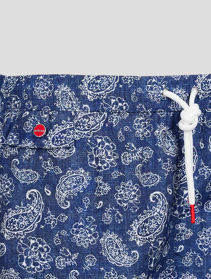 Blue White PL Swim Trunks