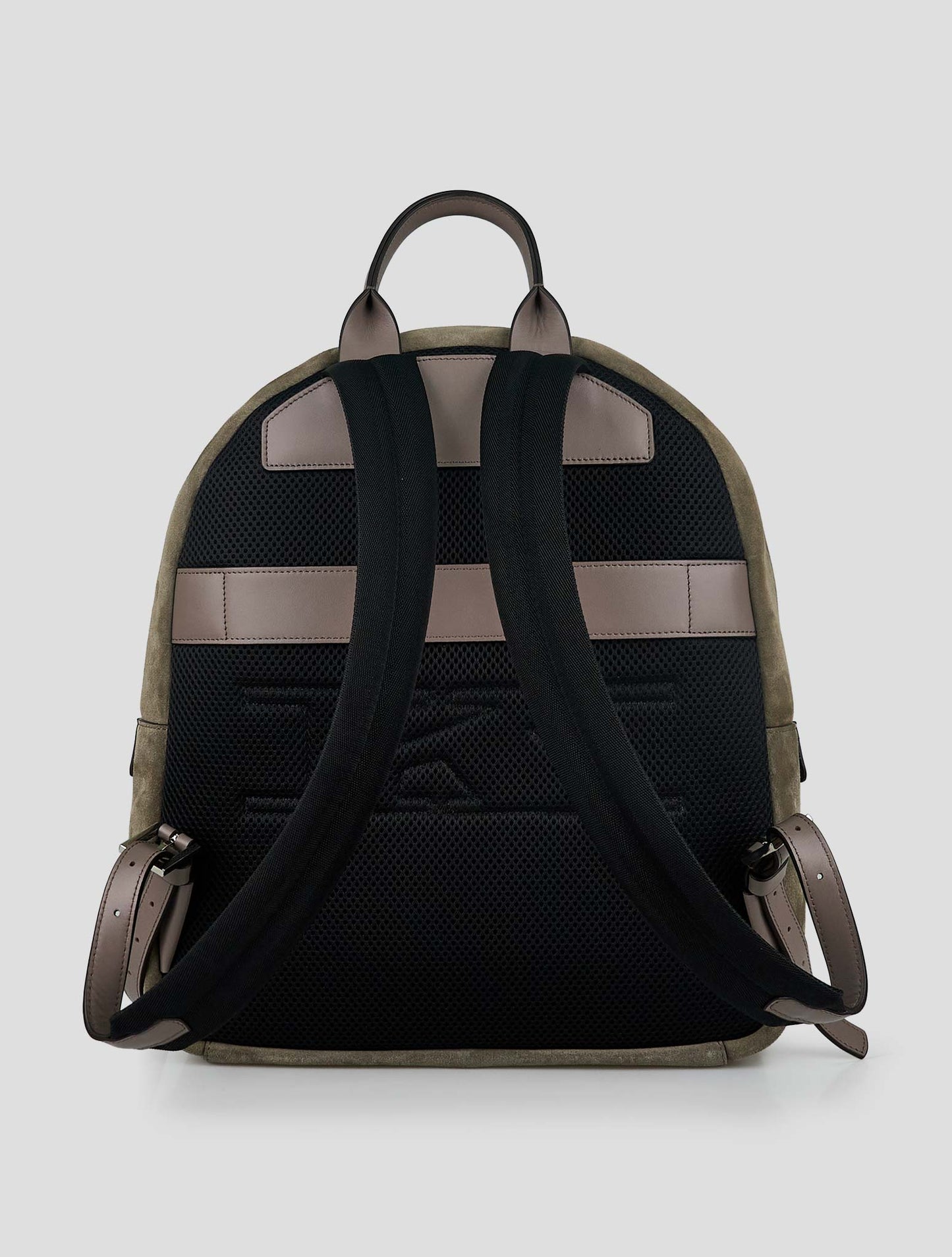 Kiton Beige Leather Suede Backpack