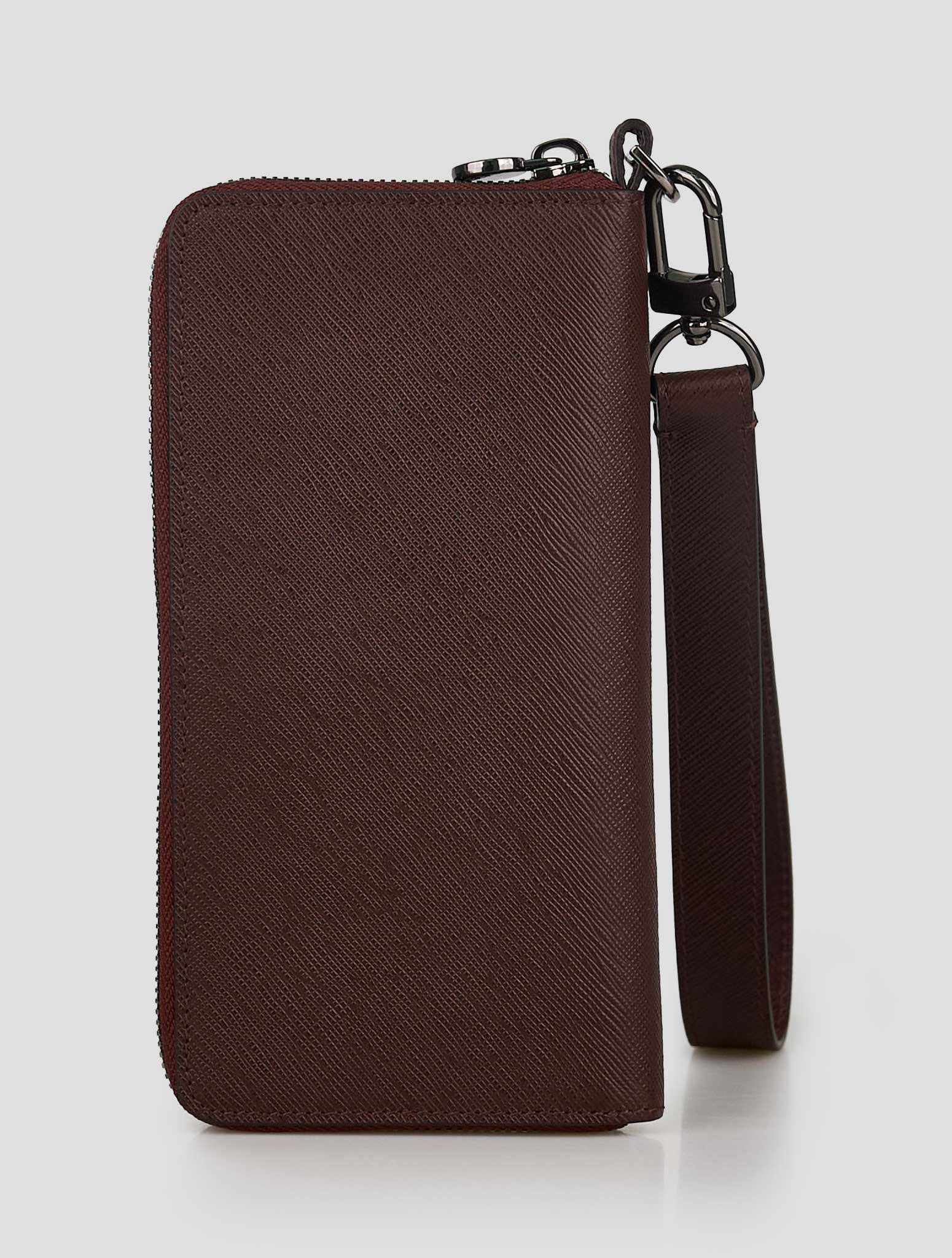 Kiton Burgundy Leather Document Holder