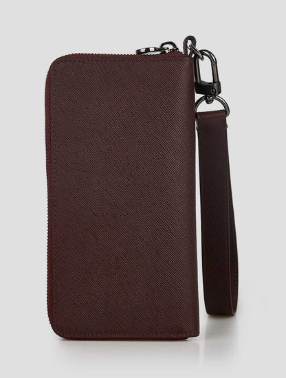 Kiton Burgundy Leather Document Holder