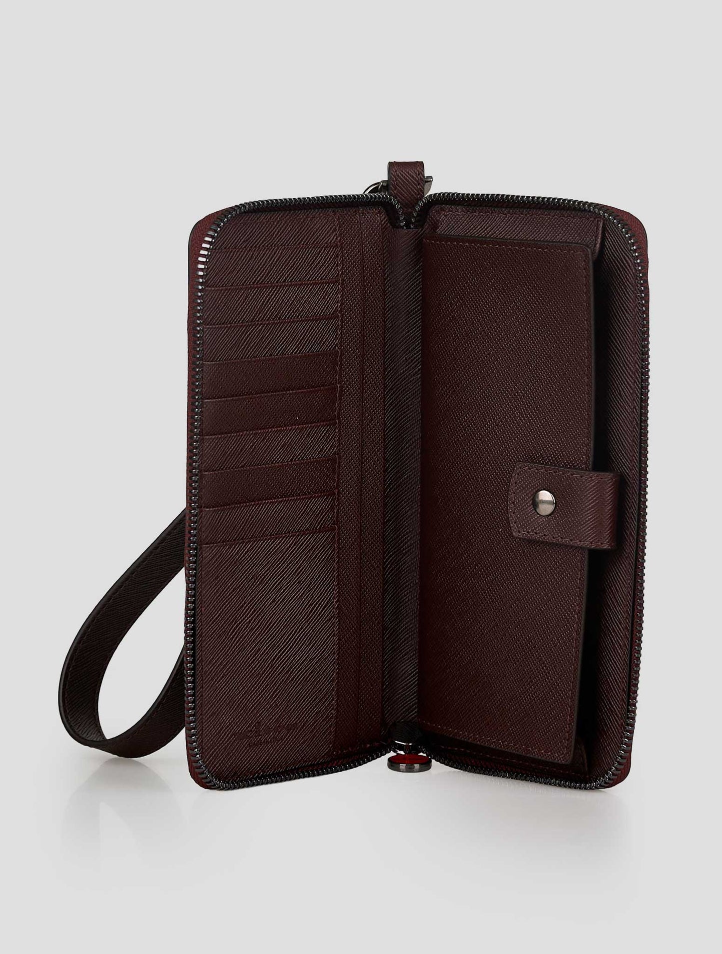 Kiton Burgundy Leather Document Holder