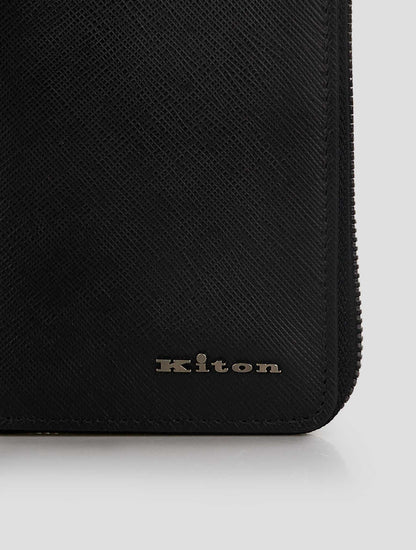 Kiton Black Leather Document Holder