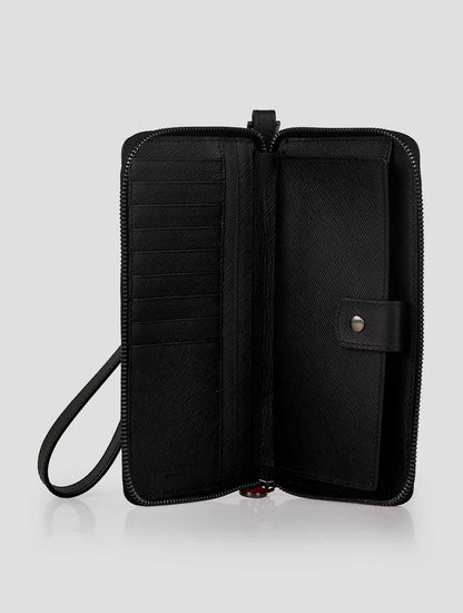 Kiton Black Leather Document Holder