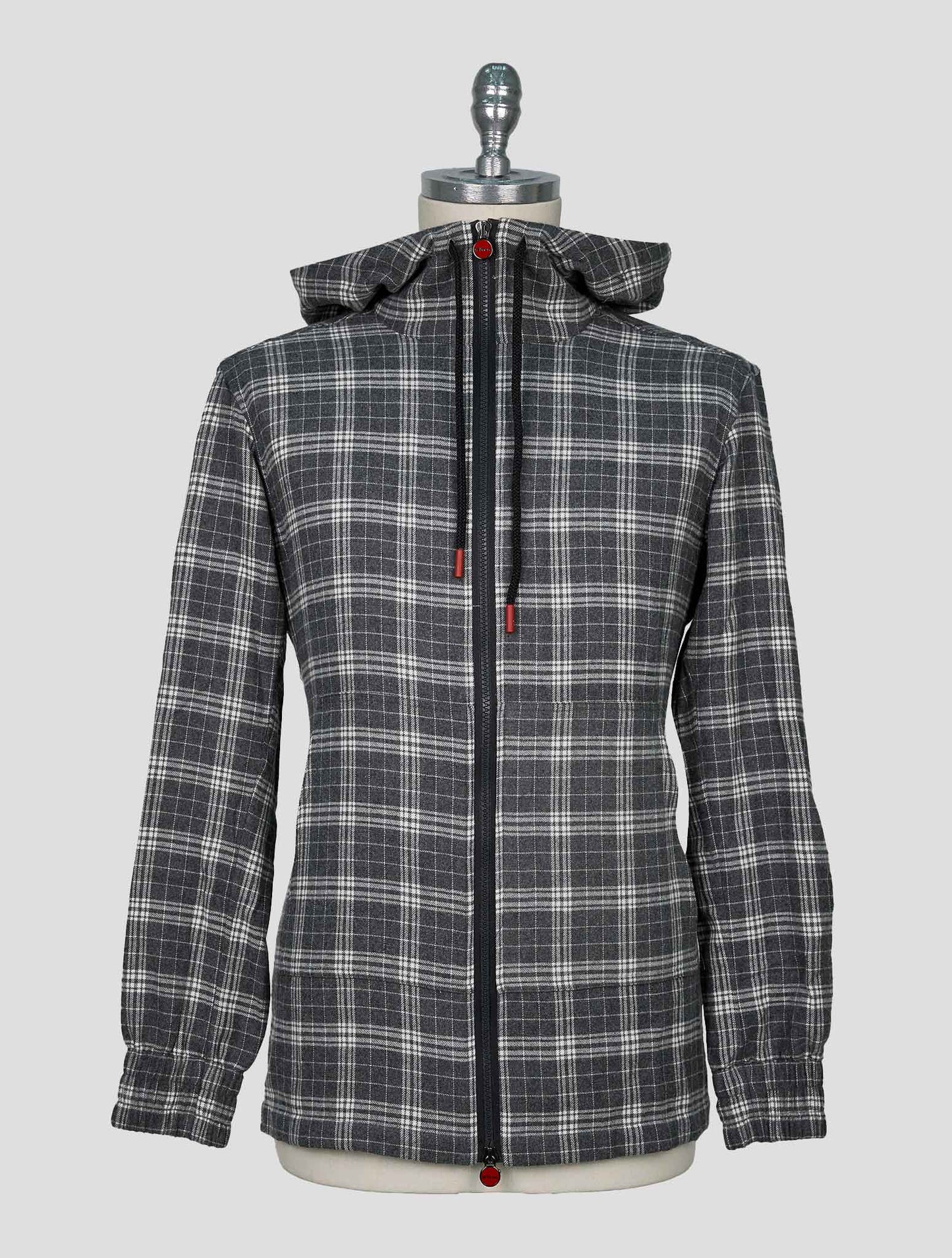 Kiton Gray White Cotton Shirt Umbi